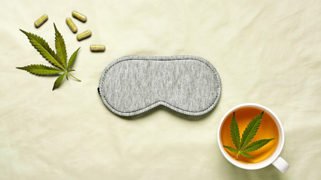 weed_CBD_tea_with_sleep_mask